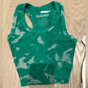 Green Tie-Dye Tween Livi Ribbed Camp